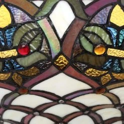 Tiffany 2-Light Baroque Bronze Hanging Pendant Lamp by Serena D'italia -Serena D'italia shop beige amber red and green stained glass bronze serena d italia chandeliers 16099revhan 4f 1000