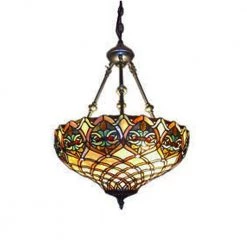 Serena D'italia shop 4 Tiffany 2-Light Baroque Bronze Hanging Pendant Lamp by Serena D'italia