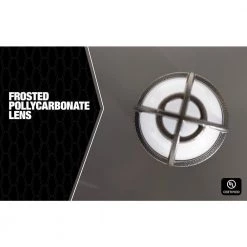 Hammered Black LED Outdoor Bulkhead Light with Vapor Tight Ceiling Mount by Southwire -Serena D'italia shop black southwire bulkhead lights l17vp06blk 1f 1000