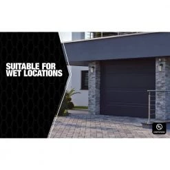 Hammered Black LED Outdoor Bulkhead Light with Vapor Tight Ceiling Mount by Southwire 13 Hammered Black LED Outdoor Bulkhead Light with Vapor Tight Ceiling Mount by Southwire -Serena D'italia shop black southwire bulkhead lights l17vp07blk 44 1000