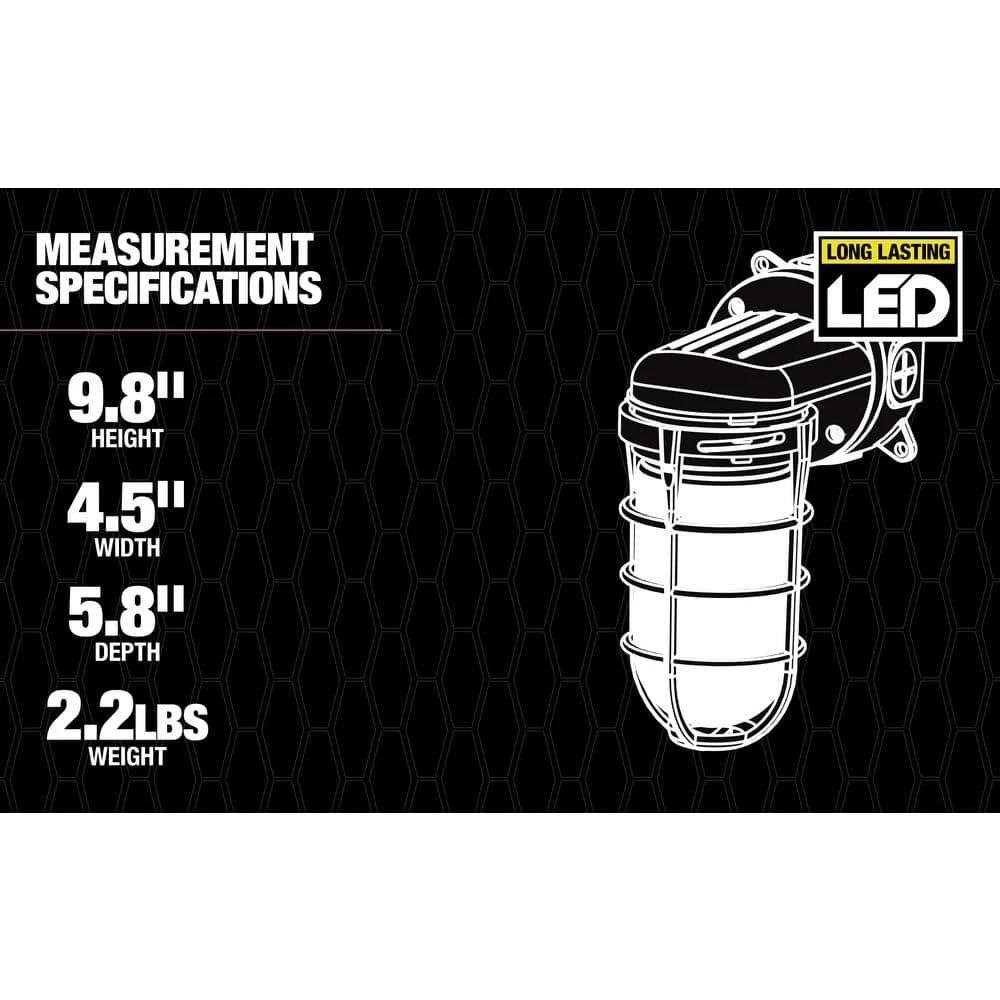 Hammered Black LED Outdoor Bulkhead Light with Vapor Tight Ceiling Mount by Southwire 9 Hammered Black LED Outdoor Bulkhead Light with Vapor Tight Ceiling Mount by Southwire - Image 7