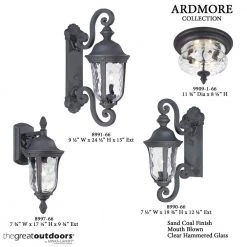 Ardmore 2-Light Black Outdoor Flushmount by the great outdoors by Minka Lavery -Serena D'italia shop black the great outdoors by minka lavery outdoor flush mount lights 9909 1 66 4f 1000