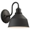 Mantiel Collection 1-Light Black Finish Outdoor Wall Lantern Sconce by the great outdoors by Minka Lavery -Serena D'italia shop black the great outdoors by minka lavery outdoor sconces 71241 66 64 1000