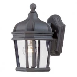 Harrison 1-Light Black Outdoor Wall Lantern Sconce by the great outdoors by Minka Lavery