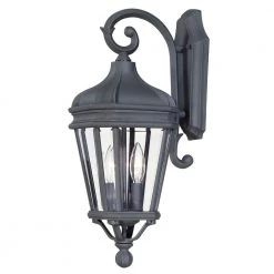 Harrison 2-Light Black Outdoor Wall Lantern Sconce by the great outdoors by Minka Lavery