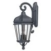 Harrison 3-Light Black Outdoor Wall Lantern Sconce by the great outdoors by Minka Lavery -Serena D'italia shop black the great outdoors by minka lavery outdoor sconces 8692 66 64 1000