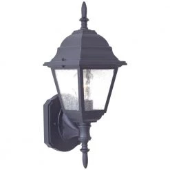 Bay Hill Wall-Mount 1-Light Black Outdoor Wall Lantern Sconce by the great outdoors by Minka Lavery