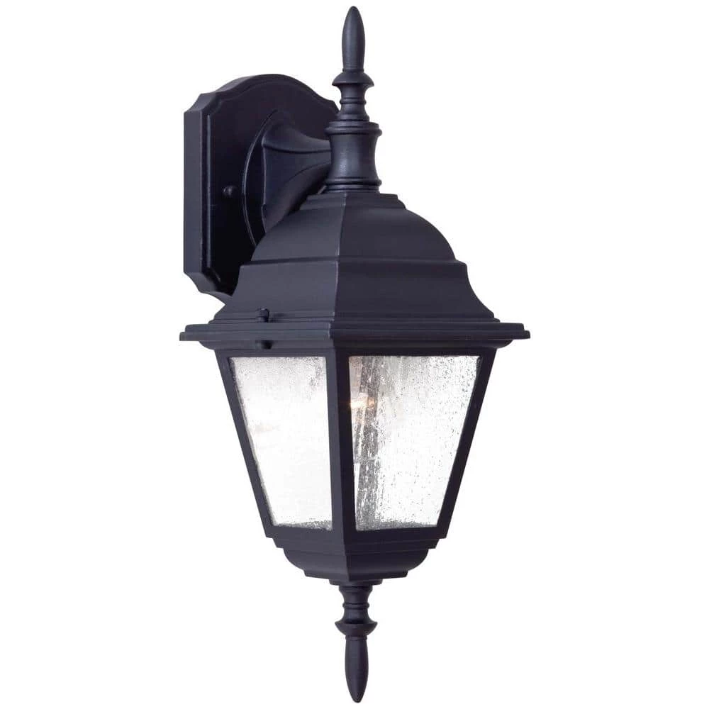 Bay Hill Wall-Mount 1-Light Black Outdoor Wall Lantern Sconce by the great outdoors by Minka Lavery 3 Bay Hill Wall-Mount 1-Light Black Outdoor Wall Lantern Sconce by the great outdoors by Minka Lavery