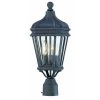 Harrison 3-Light Black Outdoor Post Lantern by the great outdoors by Minka Lavery -Serena D'italia shop black the great outdoors by minka lavery post lanterns 8695 66 64 1000