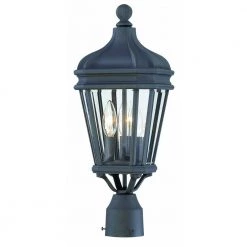 Harrison 3-Light Black Outdoor Post Lantern by the great outdoors by Minka Lavery