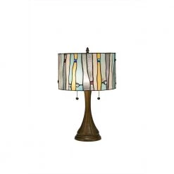 Tiffany Contemporary 20 in. Blue Bronze Table Lamp by Serena D'italia