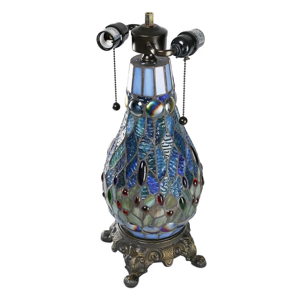 Tiffany Dragonfly 25 in. Bronze Table Lamp with Lit Base by Serena D'italia 8 Tiffany Dragonfly 25 in. Bronze Table Lamp with Lit Base by Serena D'italia - Image 6
