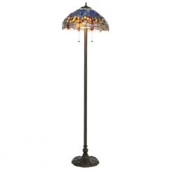 Tiffany Blue Dragonfly 60 in. Bronze Floor Lamp by Serena D'italia 10 Tiffany Blue Dragonfly 60 in. Bronze Floor Lamp by Serena D'italia -Serena D'italia shop blue red yellow stained glass bronze serena d italia floor lamps t18275tgra 202 a0 1000