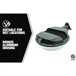 42-Watt Equivalent Black Dusk to Dawn Integrated LED Area Light by Southwire 11 42-Watt Equivalent Black Dusk to Dawn Integrated LED Area Light by Southwire -Serena D'italia shop bronze aluminum southwire parking lot lights l17bl2050 1f 1000