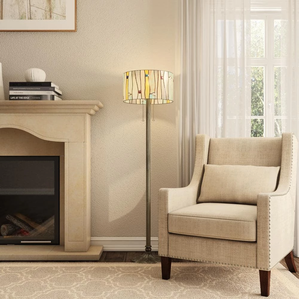 Tiffany Blue Contemporary 60 in. Bronze Floor Lamp by Serena D'italia 9 Tiffany Blue Contemporary 60 in. Bronze Floor Lamp by Serena D'italia - Image 7