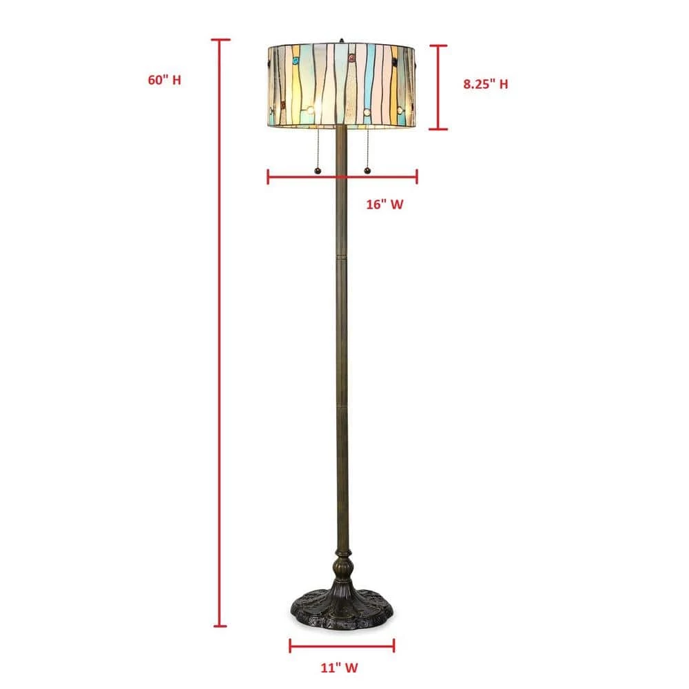 Tiffany Blue Contemporary 60 in. Bronze Floor Lamp by Serena D'italia 10 Tiffany Blue Contemporary 60 in. Bronze Floor Lamp by Serena D'italia - Image 8