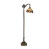 Tiffany Baroque Bridge 62 in. Bronze Floor Lamp by Serena D'italia -Serena D'italia shop bronze finish shade colors are orange red yellow and blue purple serena d italia floor lamps br160123 64 1000