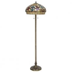 58 in. Bronze Indoor Tiffany Baroque Floor Lamp by Serena D'italia
