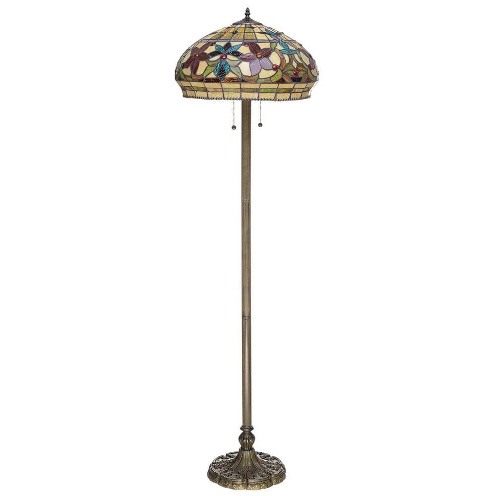58 in. Bronze Indoor Tiffany Baroque Floor Lamp by Serena D'italia 3 58 in. Bronze Indoor Tiffany Baroque Floor Lamp by Serena D'italia
