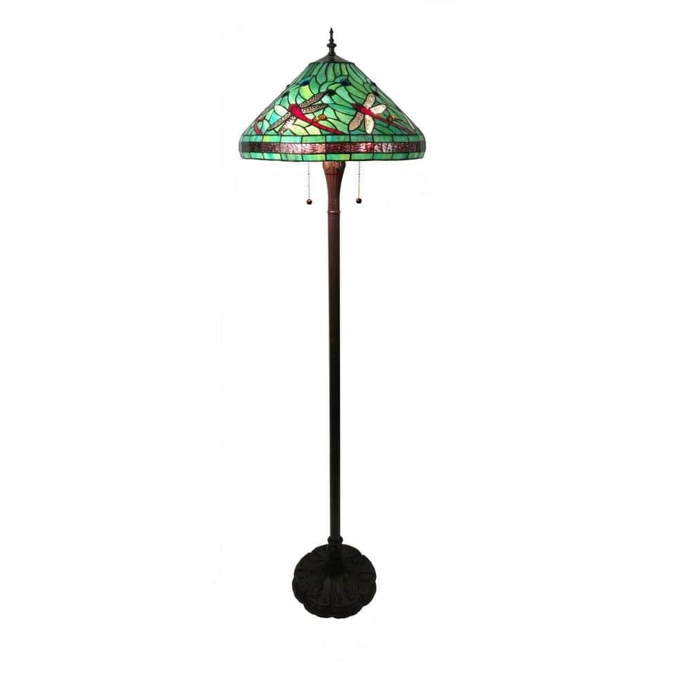 Tiffany 60 in. Bronze Indoor Dragonfly Floor Lamp by Serena D'italia 3 Tiffany 60 in. Bronze Indoor Dragonfly Floor Lamp by Serena D'italia
