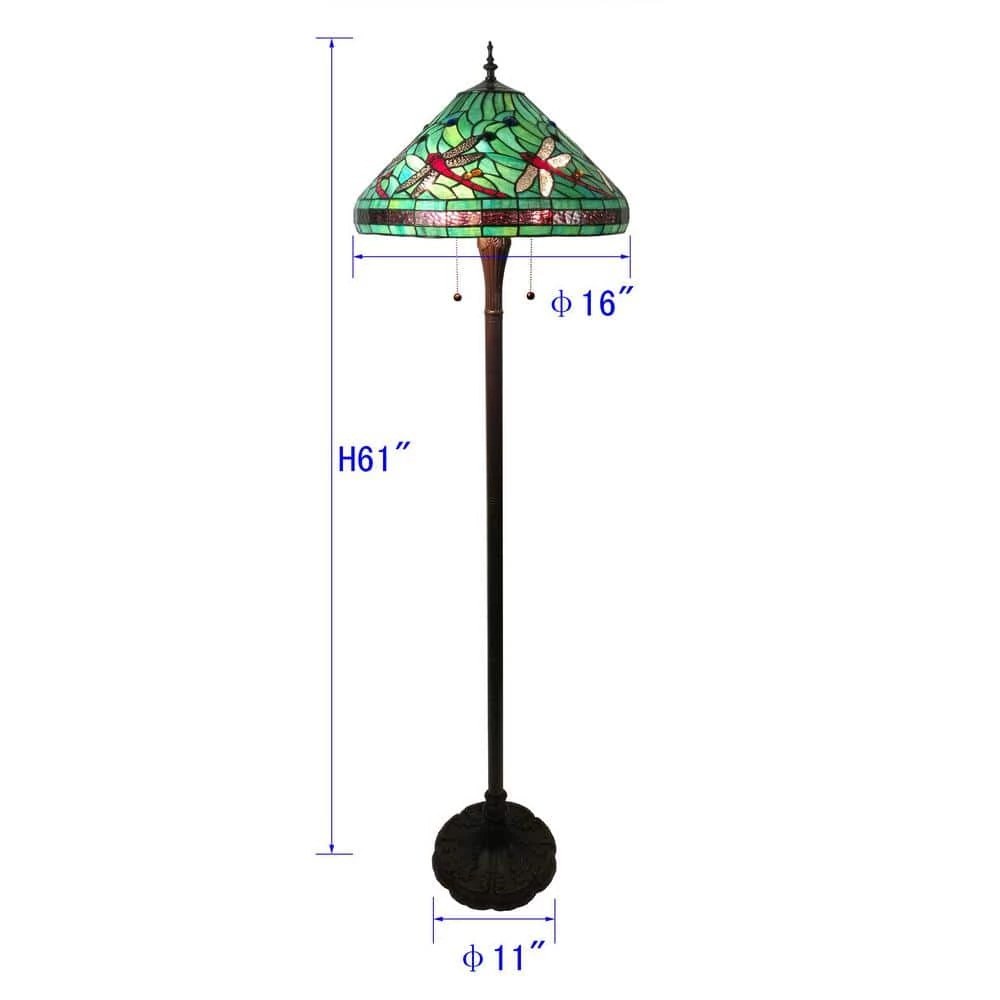 Tiffany 60 in. Bronze Indoor Dragonfly Floor Lamp by Serena D'italia 4 Tiffany 60 in. Bronze Indoor Dragonfly Floor Lamp by Serena D'italia - Image 2