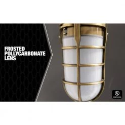 Antique Bronze LED Outdoor Bulkhead Light with Vapor Tight Ceiling Mount by Southwire -Serena D'italia shop bronze southwire bulkhead lights l17vp07ab 1f 1000