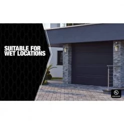 Antique Bronze LED Outdoor Bulkhead Light with Vapor Tight Ceiling Mount by Southwire -Serena D'italia shop bronze southwire bulkhead lights l17vp07ab 44 1000