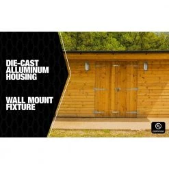 Antique Bronze LED Outdoor Bulkhead Light with Vapor Tight Ceiling Mount by Southwire -Serena D'italia shop bronze southwire bulkhead lights l17vp07ab 4f 1000