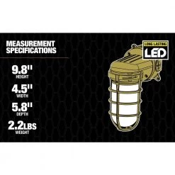 Antique Bronze LED Outdoor Bulkhead Light with Vapor Tight Ceiling Mount by Southwire -Serena D'italia shop bronze southwire bulkhead lights l17vp07ab 76 1000