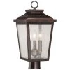 Irvington Manor 3-Light Chelsea Bronze Outdoor Post Mount by the great outdoors by Minka Lavery -Serena D'italia shop bronze the great outdoors by minka lavery post lanterns 72176 189 64 1000