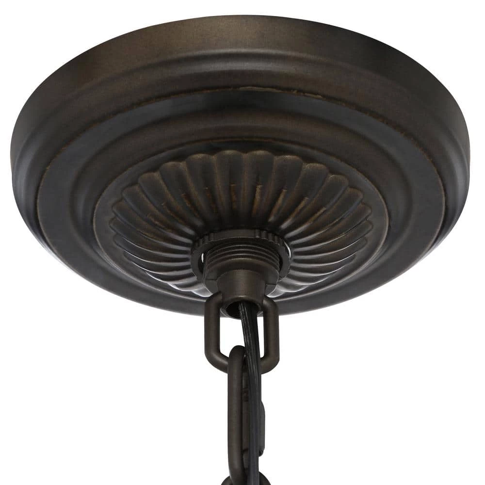 Tiffany 2-Light Sunrise Bronze Pendant Hanging Lamp by Serena D'italia 4 Tiffany 2-Light Sunrise Bronze Pendant Hanging Lamp by Serena D'italia - Image 3