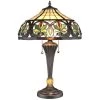 23 in. Tiffany Sunrise Bronze Table Lamp by Serena D'italia 2 23 in. Tiffany Sunrise Bronze Table Lamp by Serena D'italia -Serena D'italia shop brown green stained glass bronze serena d italia table lamps tf16014g 64 1000