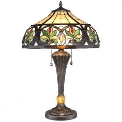 23 in. Tiffany Sunrise Bronze Table Lamp by Serena D'italia