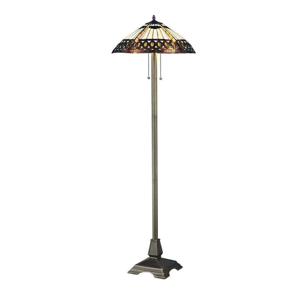 Tiffany Amberjack 60 in. Bronze Floor Lamp by Serena D'italia 3 Tiffany Amberjack 60 in. Bronze Floor Lamp by Serena D'italia