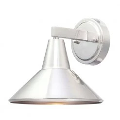 Baycrest 1-Light Brushed Aluminum Outdoor Wall Lantern Sconce by the great outdoors by Minka Lavery