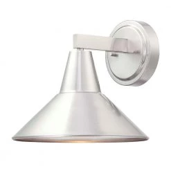 Bay Crest 1-Light Brushed Aluminum Outdoor Wall Lantern Sconce by the great outdoors by Minka Lavery