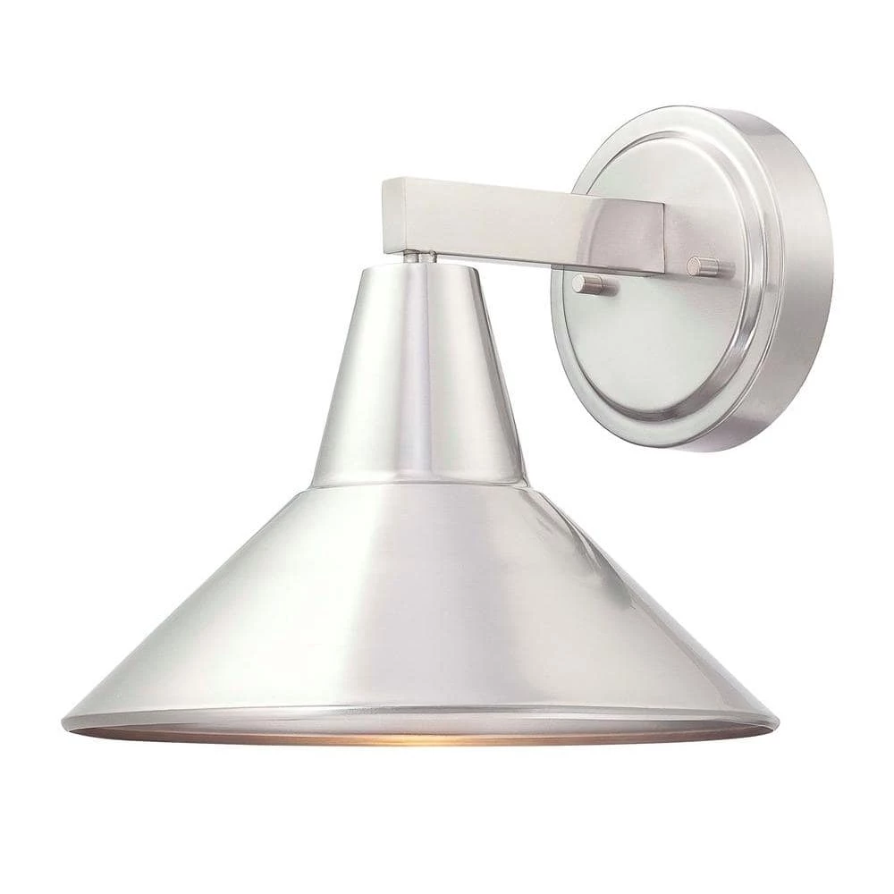 Bay Crest 1-Light Brushed Aluminum Outdoor Wall Lantern Sconce by the great outdoors by Minka Lavery 3 Bay Crest 1-Light Brushed Aluminum Outdoor Wall Lantern Sconce by the great outdoors by Minka Lavery