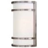 Bay View 2-Light Brushed Stainless Steel Outdoor Wall Lantern Sconce by the great outdoors by Minka Lavery -Serena D'italia shop brushed stainless steel the great outdoors by minka lavery outdoor sconces 9802 144 64 1000