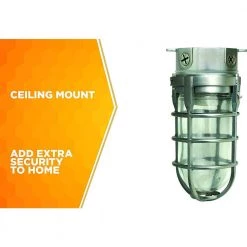 Industrial 1-Light Brushed Steel Outdoor Weather Tight Flushmount Light Fixture by Southwire -Serena D'italia shop brushed steel southwire outdoor flush mount lights l1706bs 4f 1000