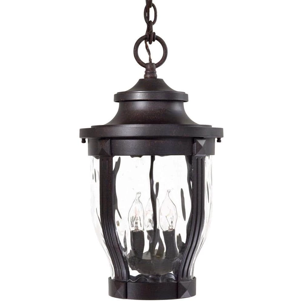 Merrimack Corona Bronze 3-Light Hanging Outdoor Lantern by the great outdoors by Minka Lavery 3 Merrimack Corona Bronze 3-Light Hanging Outdoor Lantern by the great outdoors by Minka Lavery