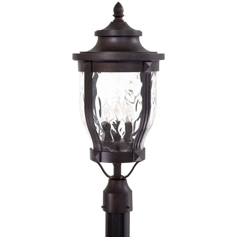 Merrimack 3-Light Corona Bronze Outdoor Post Lantern by the great outdoors by Minka Lavery 3 Merrimack 3-Light Corona Bronze Outdoor Post Lantern by the great outdoors by Minka Lavery