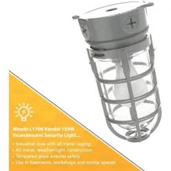 Industrial 1-Light Gray Outdoor Weather Tight Flushmount Light Fixture by Southwire -Serena D'italia shop gray southwire outdoor flush mount lights l1706 44 1000