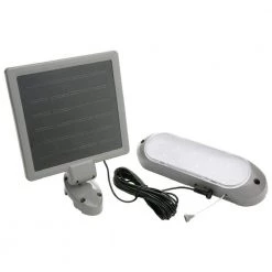 7-Watt Grey Integrated LED Rechargeable Solar-Panel Shed Light by Southwire