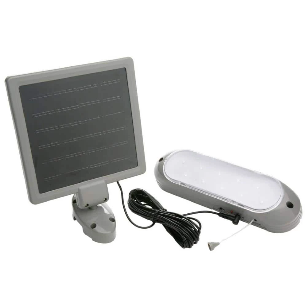 7-Watt Grey Integrated LED Rechargeable Solar-Panel Shed Light by Southwire 3 7-Watt Grey Integrated LED Rechargeable Solar-Panel Shed Light by Southwire
