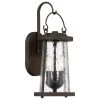 Haverford Grove Collection 3-Light Oil Rubbed Bronze Finish Outdoor Wall Lantern Sconce with Clear Crackle Glass by the great outdoors by Minka Lavery -Serena D'italia shop oil rubbed bronze the great outdoors by minka lavery outdoor sconces 71222 143 64 1000