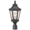 Hanford Pointe Outdoor Oil-Rubbed Bronze Integrated LED Lamp Post with Mount by the great outdoors by Minka Lavery -Serena D'italia shop oil rubbed bronze the great outdoors by minka lavery post lanterns 71826 143 l 64 1000