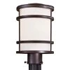 Bay View 1-Light Oil Rubbed Bronze Outdoor Post Lantern by the great outdoors by Minka Lavery -Serena D'italia shop oil rubbed bronze the great outdoors by minka lavery post lanterns 9806 143 64 1000