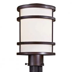 Bay View 1-Light Oil Rubbed Bronze Outdoor Post Lantern by the great outdoors by Minka Lavery
