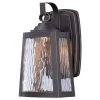 Talera 1-Light Oil Rubbed Bronze Integrated Wall Lantern Sconce with Gold Highlights by the great outdoors by Minka Lavery -Serena D'italia shop oil rubbed bronze with gold highlights the great outdoors by minka lavery outdoor sconces 73101 143c l 64 1000