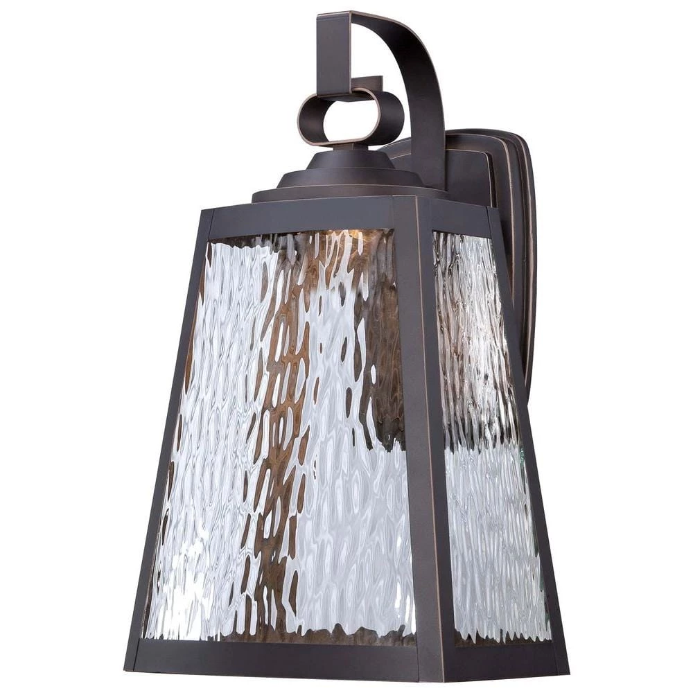 Talera 1-Light Oil Rubbed Bronze Integrated Wall Lantern Sconce with Gold Highlights by the great outdoors by Minka Lavery 3 Talera 1-Light Oil Rubbed Bronze Integrated Wall Lantern Sconce with Gold Highlights by the great outdoors by Minka Lavery